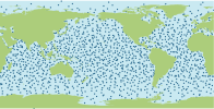 Map of ideal 500 x 500 km dispersion