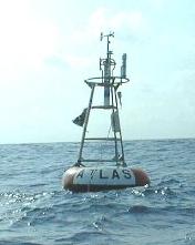 Photo of an ATLAS buoy. Courtesy of NOAA/PMEL