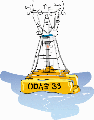 Drawing of an ODAS mooring. Image courtesy of JCOMMOPS